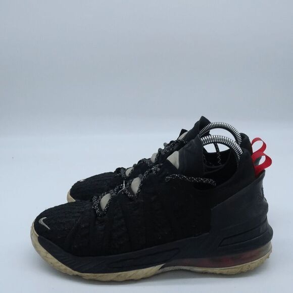 Nike LeBron‎ 18 Low Black University Red Basketball Sneakers  Size 5.5Y (Women’s - Picture 3 of 10